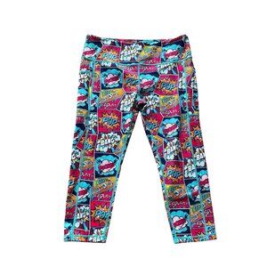 Constantly Varied Gear Comic Strip Legging Cropped Womens Athletic Stretchy XL